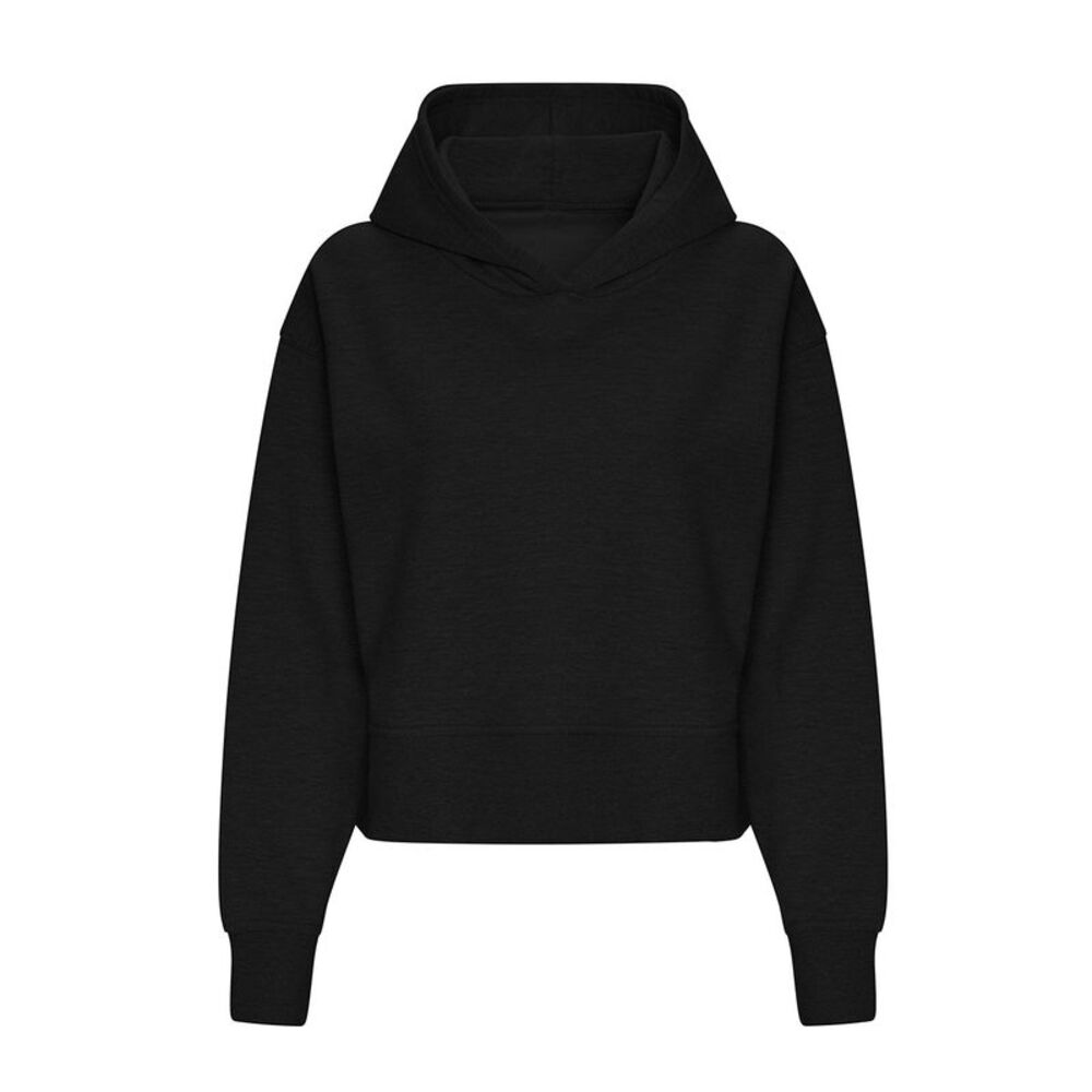 Awdis Womens/Ladies Relaxed Fit Hoodie / Deep Black